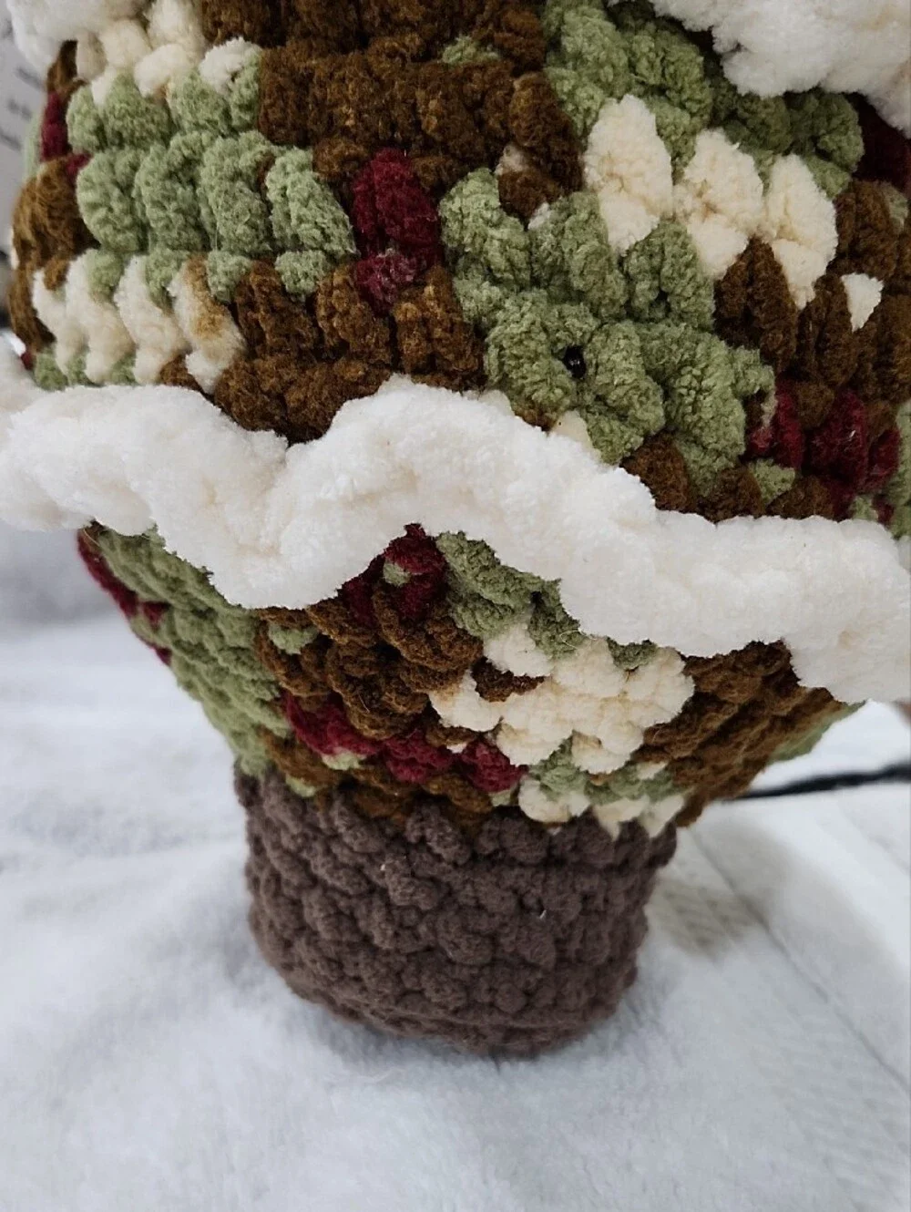 Handmade Plush Crochet Camouflage-pattern Christmas Tree